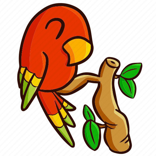 Parrot, bird, animal, zoo, cute, nature, tree icon - Download on Iconfinder