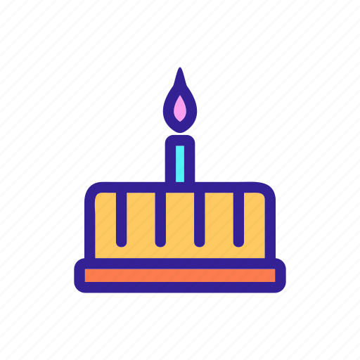 Birthday, cake, celebration, contour, decoration, linear icon - Download on Iconfinder