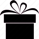 bow, birthday, present, ribbon, box, gift