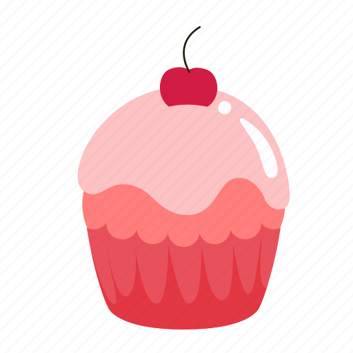 Birthday, chery, cupcake, dessert, sweet icon - Download on Iconfinder