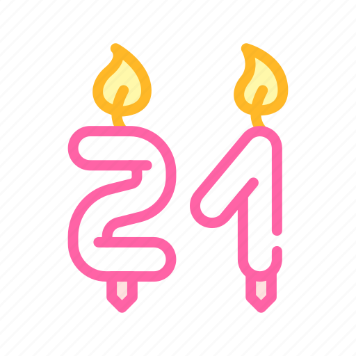 Burning, candles, number, form, birthday, event icon - Download on Iconfinder