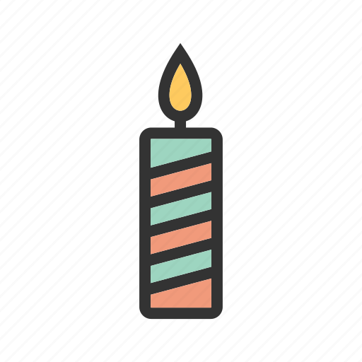 Birthday, bright, candle, candlestick, celebration, flame, light icon - Download on Iconfinder