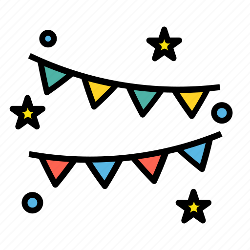 Flag, event, festival, party, party flag, decoration icon - Download on Iconfinder