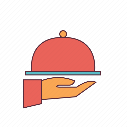 Food, hot food, hotel, meal, serving food, waiter icon - Download on Iconfinder