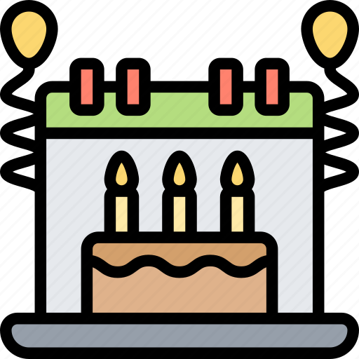 Birth, date, calendar, anniversary, planning icon - Download on Iconfinder