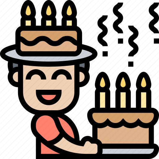 Birthday, boy, happy, surprise, cake icon - Download on Iconfinder