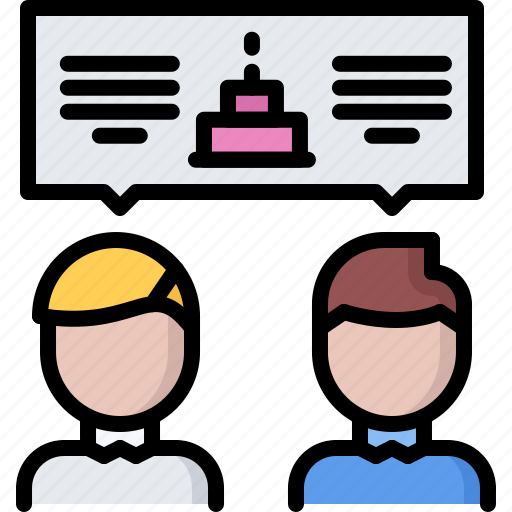 Conversation, people, cake, dialogue, birthday, party icon - Download on Iconfinder