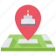 cake, pin, location, map, birthday, party 