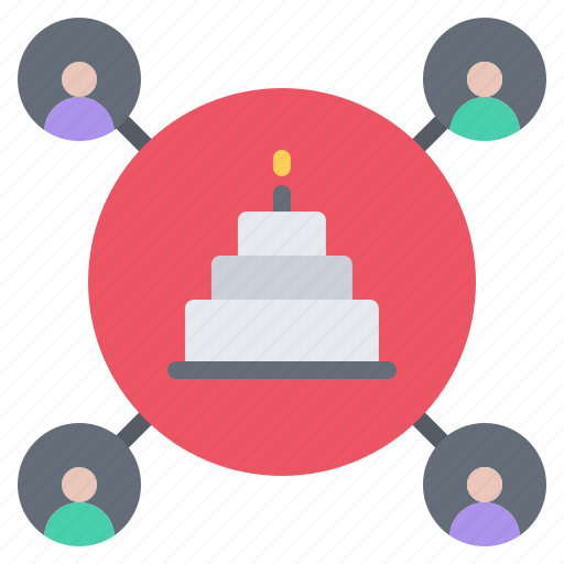 Cake, group, people, birthday, party icon - Download on Iconfinder