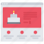 website, cake, browser, birthday, party 