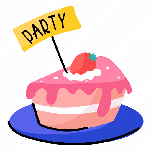 Party cake, birthday cake, sweet, dessert, confectionery sticker - Download on Iconfinder