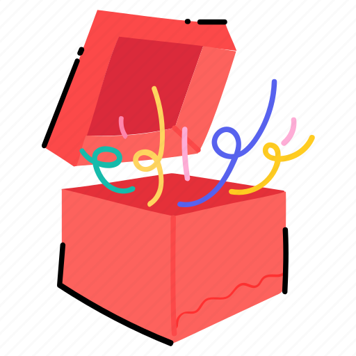 Party popper, confetti, streamers, birthday popper, celebration popper sticker - Download on Iconfinder