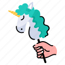 horned horse, unicorn, unicorn prop, horse, prop 
