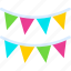 garland, pennant, party, bunting, celebration, flag, birthday, and 