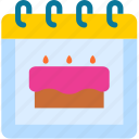 birthday, calendar, cake, event, and, party