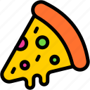 pizza, slice, fat, food, and, restaurant, salami, italian