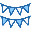 garland, pennant, party, bunting, celebration, flag, birthday, and