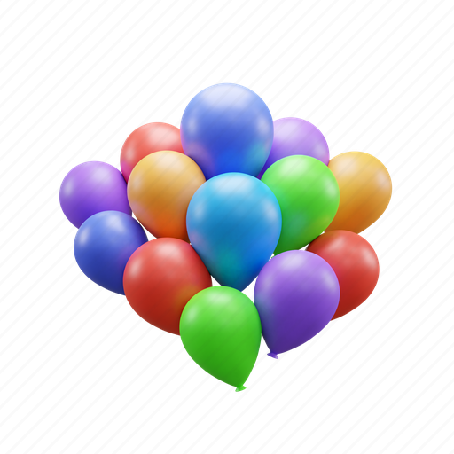 Party balloons, decorative balloons, party decoration, celebration balloons, christmas balloons, birthday balloons, bunch of balloons icon - Download on Iconfinder