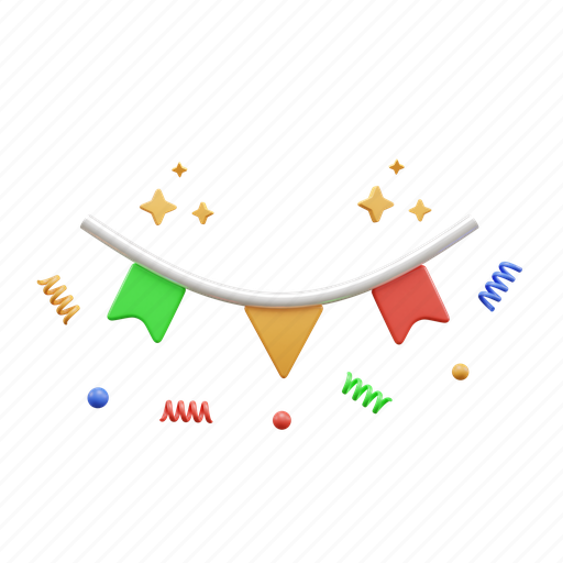 Party flag, party decoration, pannants, flag, garlands, buntingm, birthday flag icon - Download on Iconfinder
