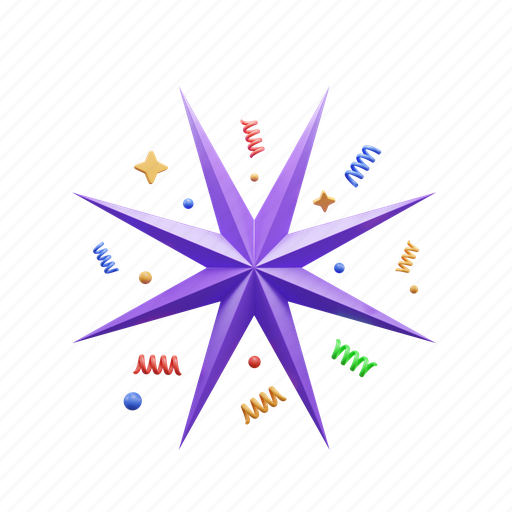 Star, party star, decorative star, decoration, celebration, ornament, christmas icon - Download on Iconfinder