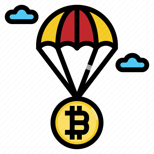 Air, bitcoin, delivery, drop, parachute icon - Download on Iconfinder