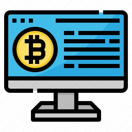 Bitcoin, computer, monitor, screen, website icon - Download on Iconfinder