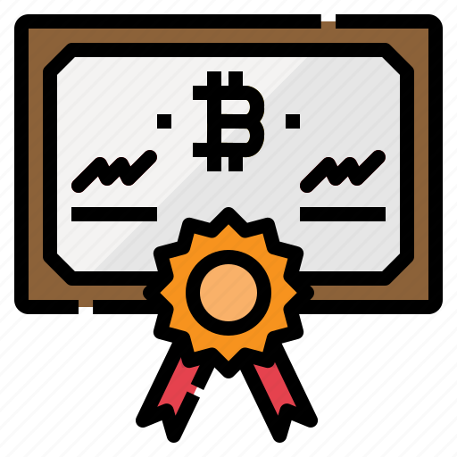 Bitcoin, certificate, diploma, guarantee, license icon - Download on Iconfinder