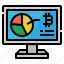 bitcoin, chart, computer, market, monitor 