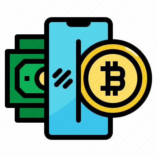 Bitcoin, exchang, money, phone, smart icon - Download on Iconfinder