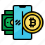 bitcoin, exchang, money, phone, smart 