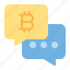 bitcoin, bubble, chat, communication, cryptocurrency, interaction, message 