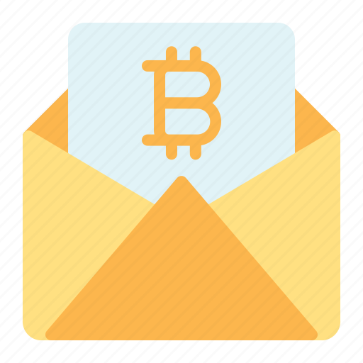 Bitcoin, mail, communication, email, message, letter icon - Download on Iconfinder