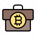 bitcoin, briefcase, cryptocurrency, portfolio, money, business, finance