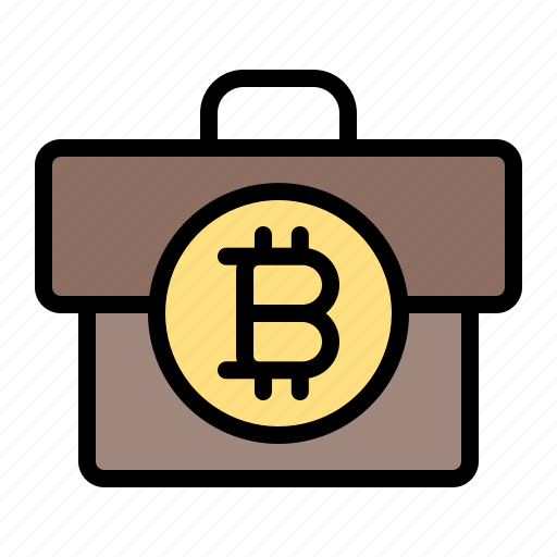 Bitcoin, briefcase, cryptocurrency, portfolio, money, business, finance icon - Download on Iconfinder