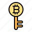 bitcoin, key, cryptocurrency, blockchain, currency, money, finance 