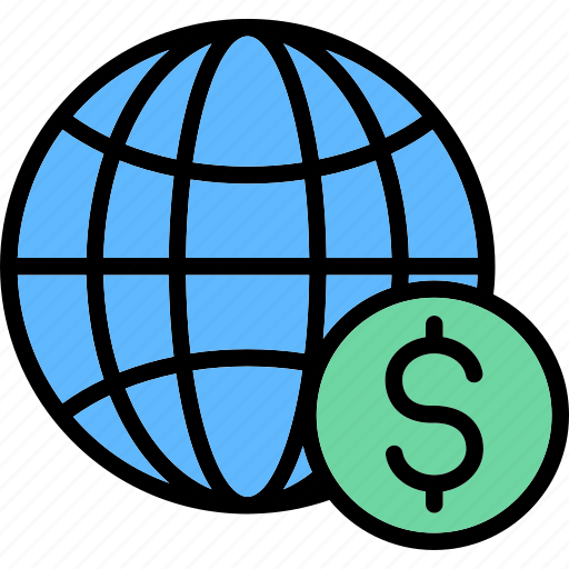 International dollar sign, dollar sign, dollar sign network, global with dollar sign, online dollar service, worldwide dollar sign, online dollar sign icon - Download on Iconfinder