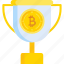 bitcoin award, bitcoin, bitcoin trophy, trophy, achieve bitcoin, bitcoin rewards 