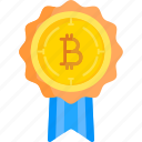 bitcoin badge, bitcoin reward, bitcoin, bitcoin currency, bitcoin medal, bitcoin gold medal