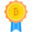 bitcoin badge, bitcoin reward, bitcoin, bitcoin currency, bitcoin medal, bitcoin gold medal 