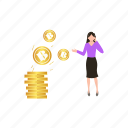 bitcoin, money, girl, crypto, currency