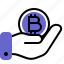 bitcoin, hand, cryptocurrency, gift, give 