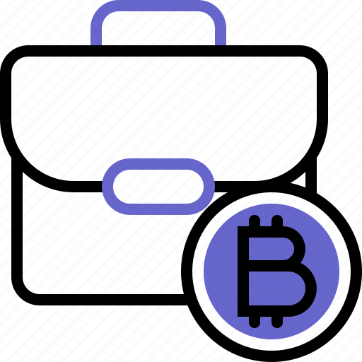 Bitcoin, portfolio, suitcase, briefcase, cryptocurrency icon - Download on Iconfinder