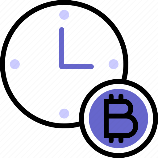 Bitcoin, crypto, time, cryptocurrency, in progress, timing, transfer date icon - Download on Iconfinder