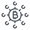 bitcoin, connection, cryptocurrency, network, send, share
