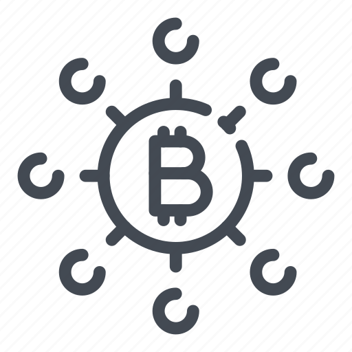 Bitcoin, connection, cryptocurrency, network, send, share icon - Download on Iconfinder