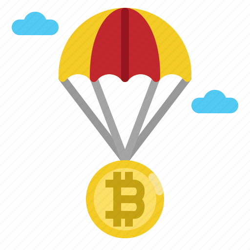 Air, bitcoin, delivery, drop, parachute icon - Download on Iconfinder