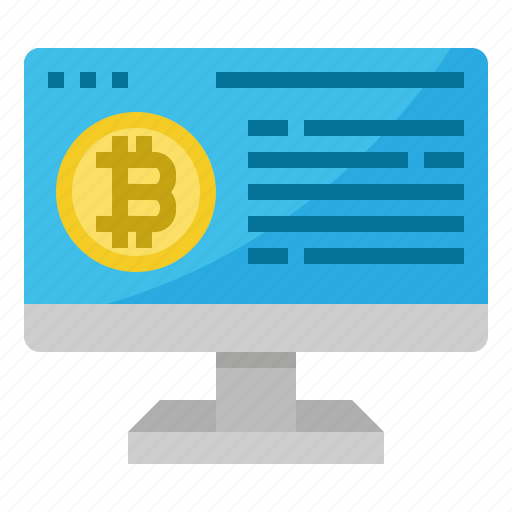 Bitcoin, computer, monitor, screen, website icon - Download on Iconfinder