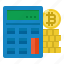 bitcoin, calculator, coin, digital, money 