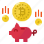 bank, bitcoin, moeny, piggy, save 