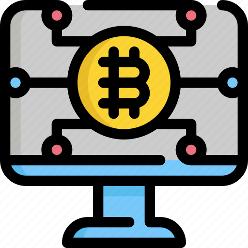 Bitcoin, cryptocurrency, digital, money, monitor, screen icon - Download on Iconfinder